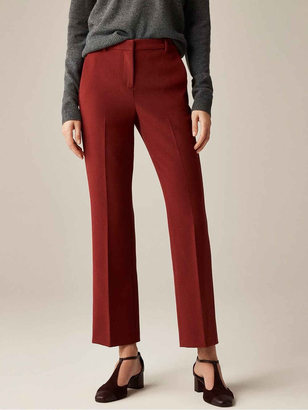 J. Crew Kaya pant in crimson bloom